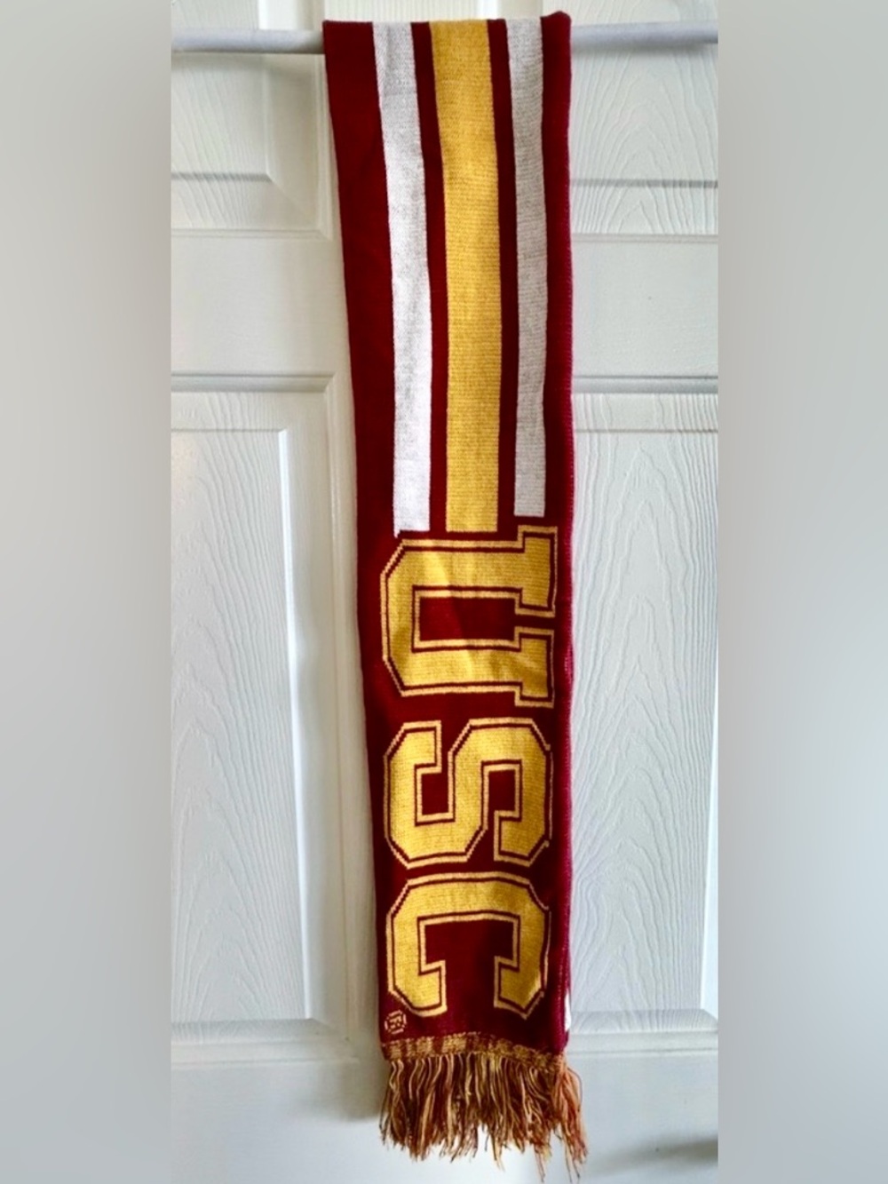 USC Trojans Knit Scarf | Cardinal & Gold College Fan Scarf | NWOT